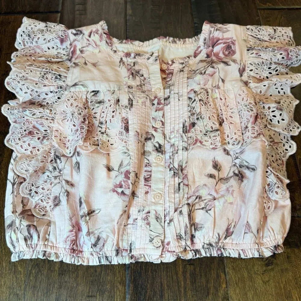 Gap X Loveshackfancy Flutter Top and Ruffle Skirt Matching Set Girls size XXL